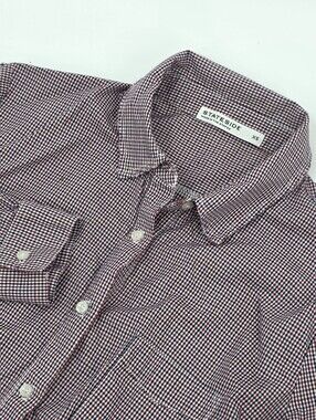 Stateside Anthropologie Red Plaid Long Sleeve Button Down Shirt XS